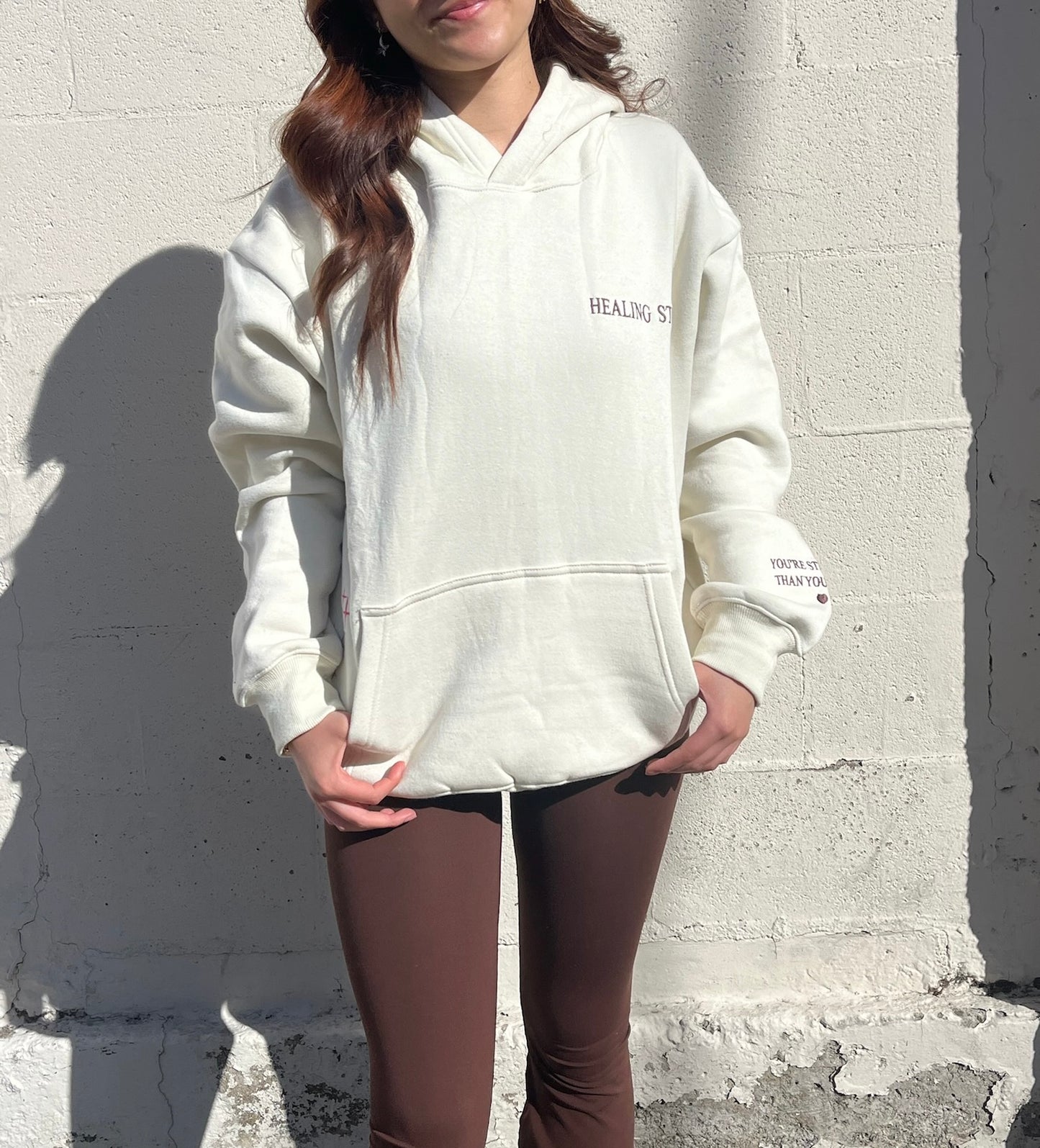 "Keep Growing" Hoodie in Cream